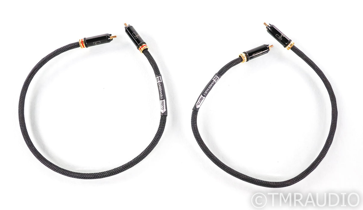 Kimber Kable Hero RCA Cables; 0.5m Pair Interconnects; WBT 0102CU Connectors