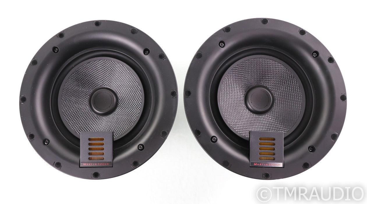 Martin Logan MC 8 In-Ceiling Speakers; Black Pair w/ White Grills