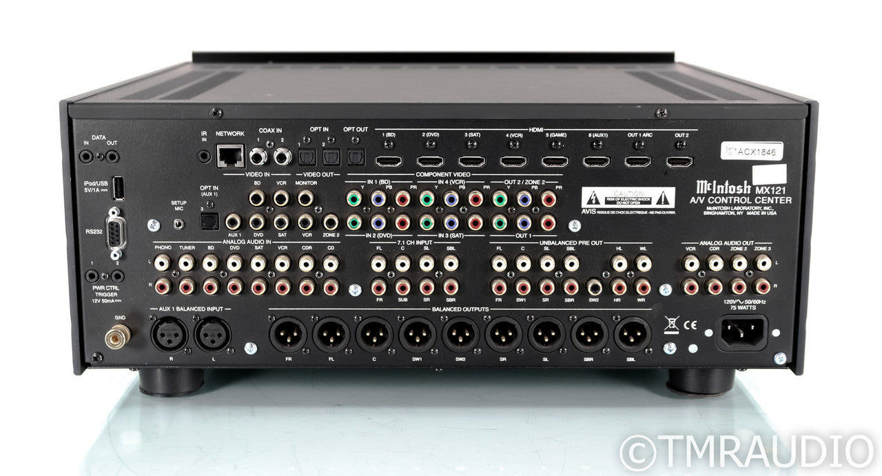 McIntosh MX121 7.1 Channel Home Theater Processor; AS-IS (Bad HDMI Board)