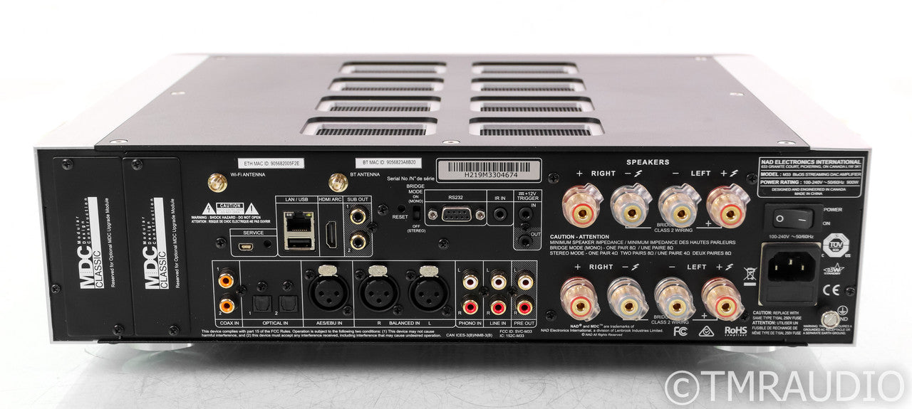 NAD M33 Stereo Integrated Amplifier; BluOS Streaming; Remote; Masters (Open Box)