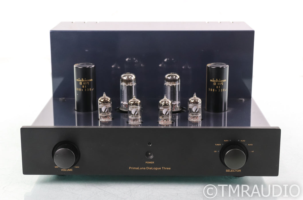 PrimaLuna DiaLogue Three Stereo Tube Preamplifier; Black; Remote