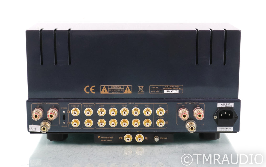 PrimaLuna Evo 300 Stereo Tube Integrated Amplifier; Silver; No Phono