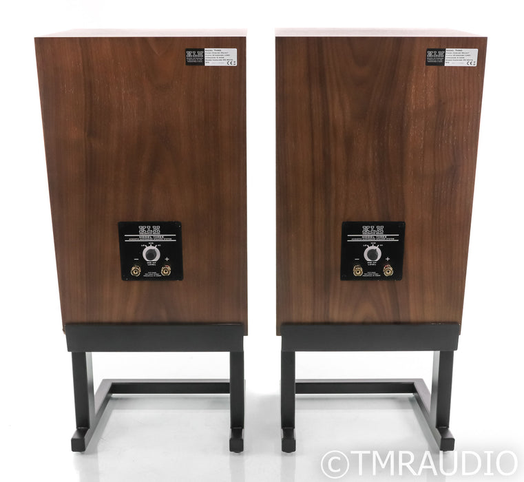 KLH Model 3 Bookshelf Speakers; Walnut Pair w/ Stands; Model Three