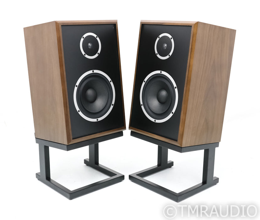 KLH Model 3 Bookshelf Speakers; Walnut Pair w/ Stands; Model Three