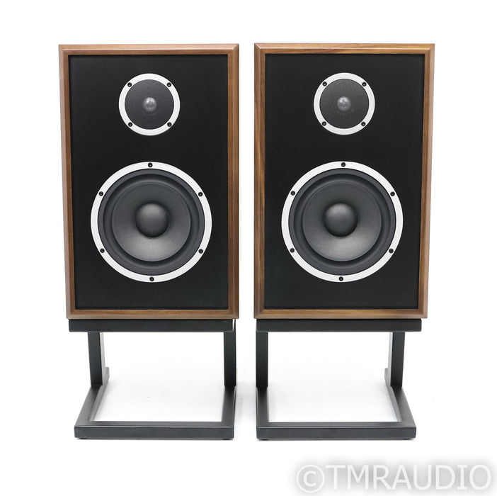KLH Model 3 Bookshelf Speakers; Walnut Pair w/ Stands; Model Three