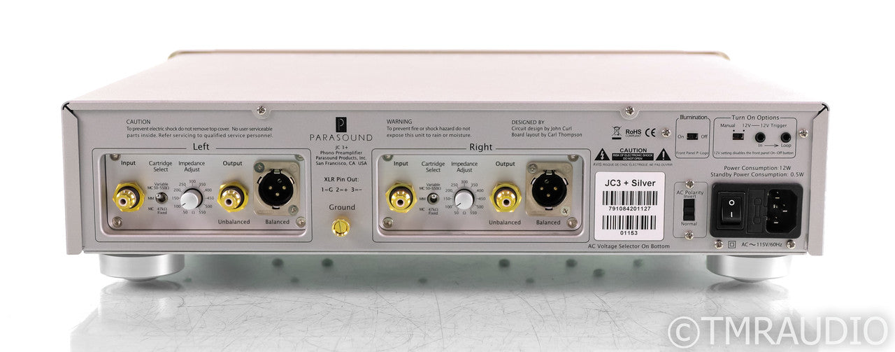 Parasound JC 3+ MM / MC Phono Preamplifier; JC3+; John Curl; Gold