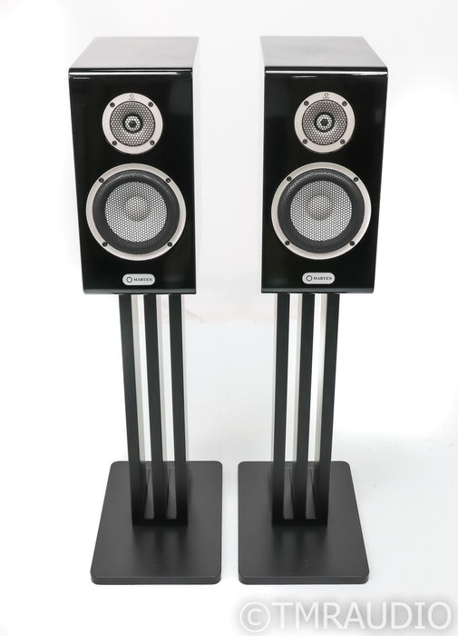 Marten Oscar Duo Bookshelf Speakers; Black Walnut Matte Pair w Stands