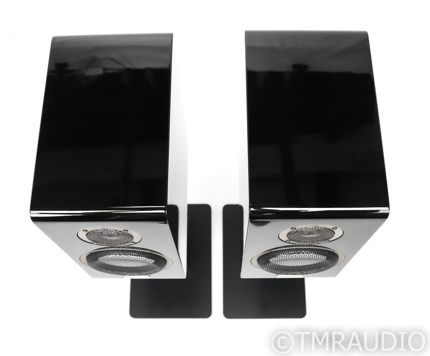 Marten Oscar Duo Bookshelf Speakers; Black Walnut Matte Pair w Stands