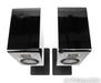 Marten Oscar Duo Bookshelf Speakers; Black Walnut Matte Pair w Stands
