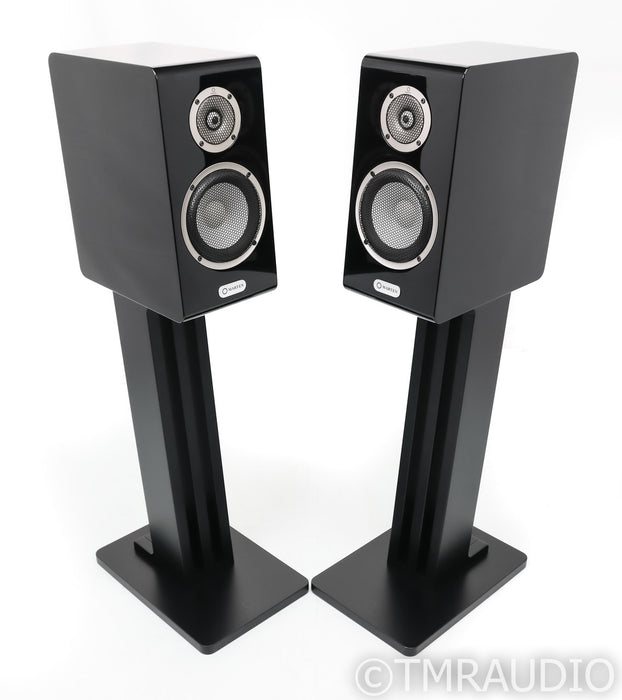 Marten Oscar Duo Bookshelf Speakers; Black Walnut Matte Pair w Stands