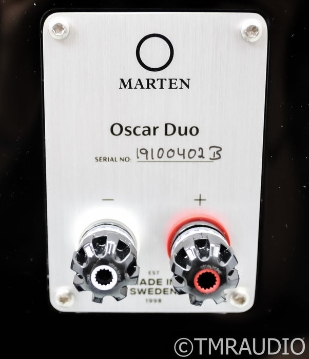 Marten Oscar Duo Bookshelf Speakers; Black Walnut Matte Pair w Stands