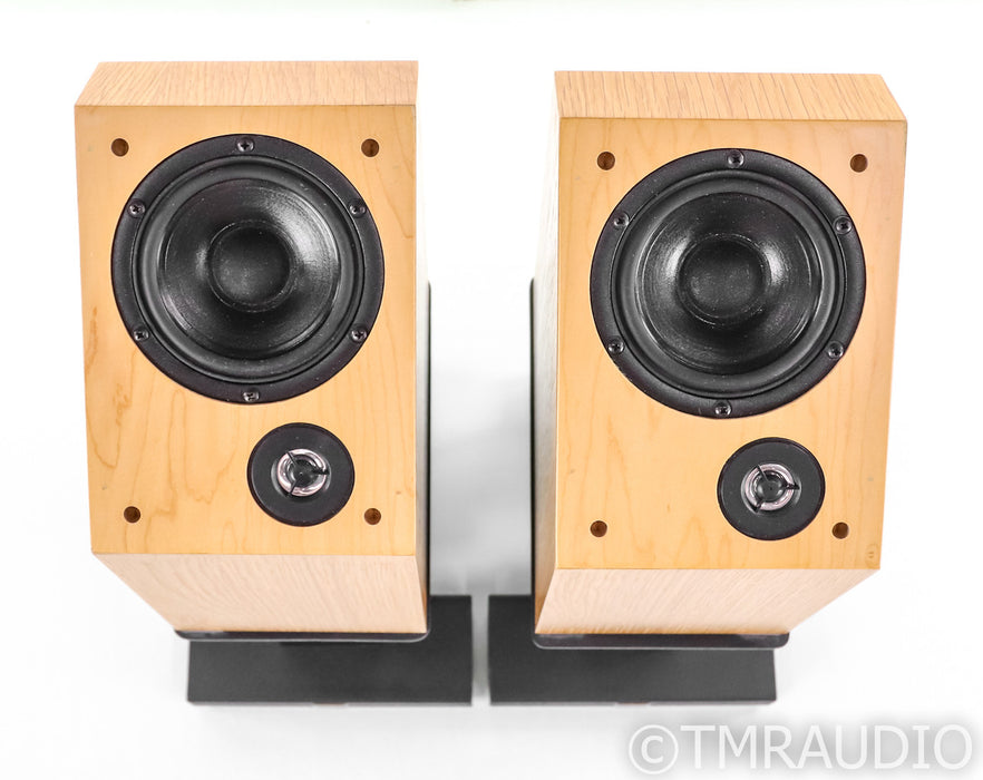 Shahinian Acoustics Larc Bookshelf Speakers; Oak Pair w Stands