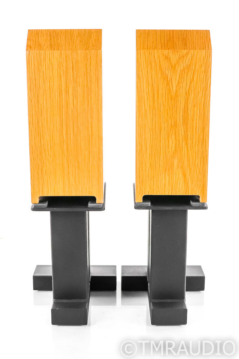 Shahinian Acoustics Larc Bookshelf Speakers; Oak Pair w Stands