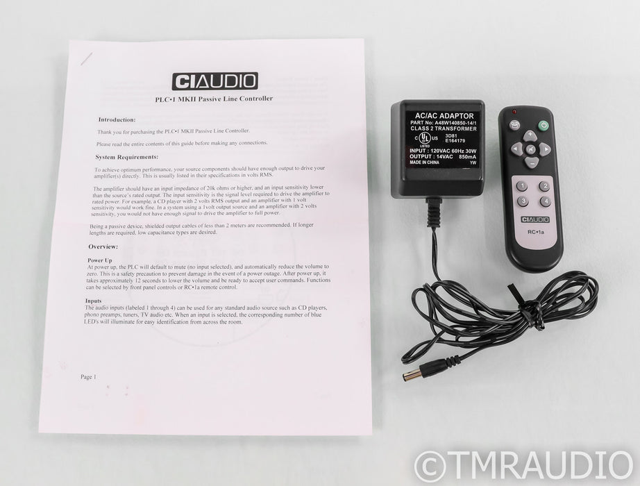 Channel Islands PLC-1 MkII Passive Line Controller; Remote; Silver