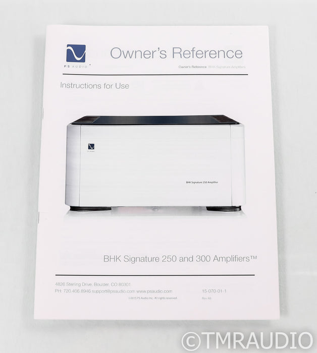 PS Audio BHK Signature 250 Stereo Tube Hybrid Amplifier; Black (Used)