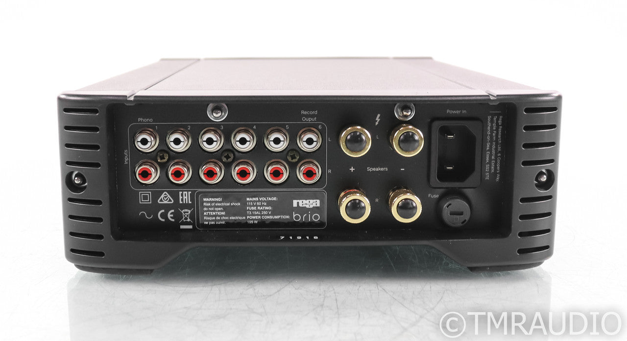 Rega Brio Stereo Integrated Amplifier; Black; Remote; MM Phono (Open Box)