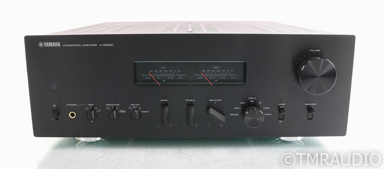 Yamaha A-S2200 Stereo Integrated Amplifier; Remote; Black; MM / MC Phono