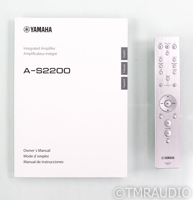 Yamaha A-S2200 Stereo Integrated Amplifier; Remote; Black; MM / MC Phono
