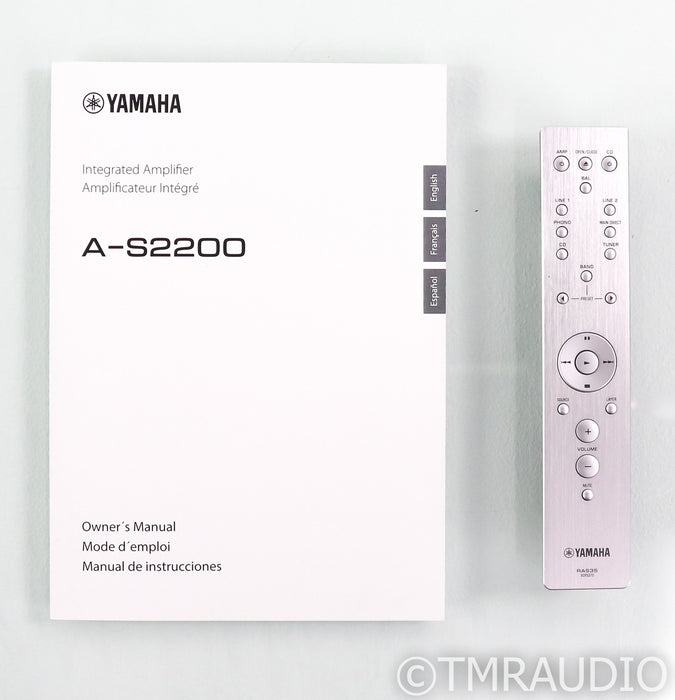 Yamaha A-S2200 Stereo Integrated Amplifier; Remote; Black; MM / MC Phono