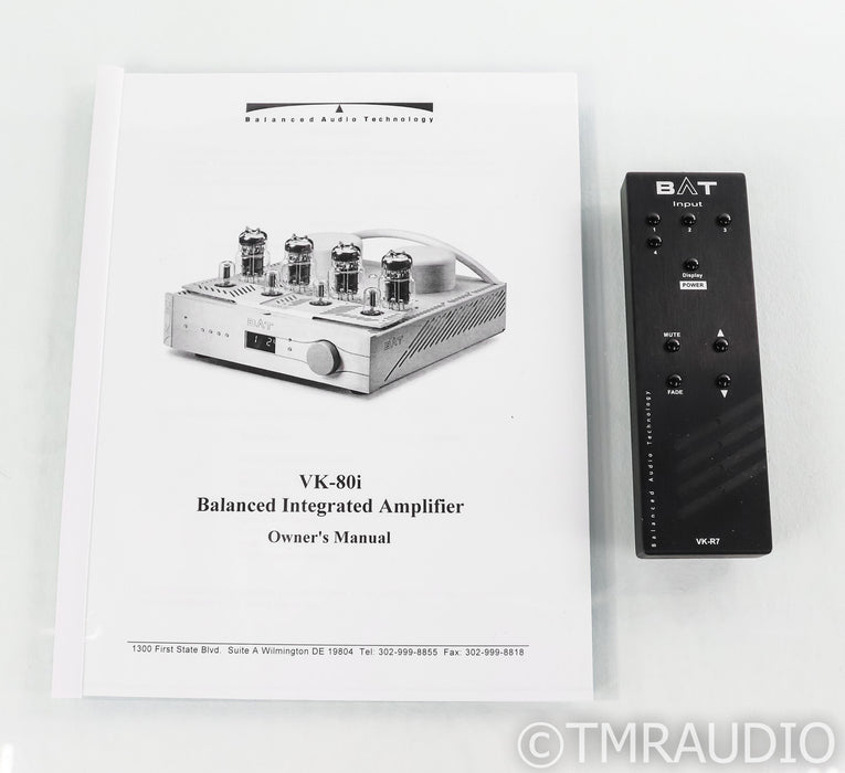 BAT VK-80i Stereo Tube Integrated Amplifier; VK80i; Black