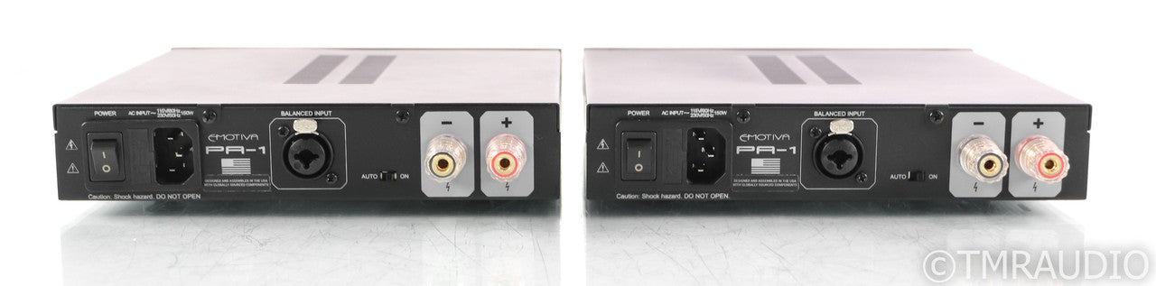 Emotiva PA-1 Mono Power Amplifier; Black Pair; PA1