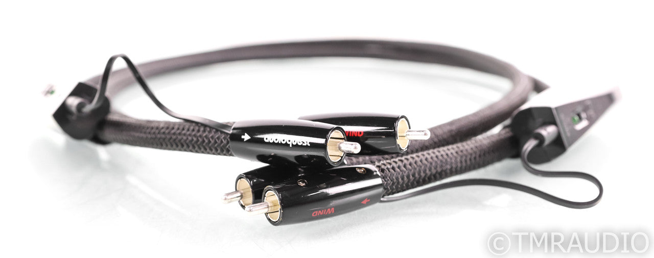 AudioQuest Wind RCA Cables; 1m Pair Interconnects; 72v DBS