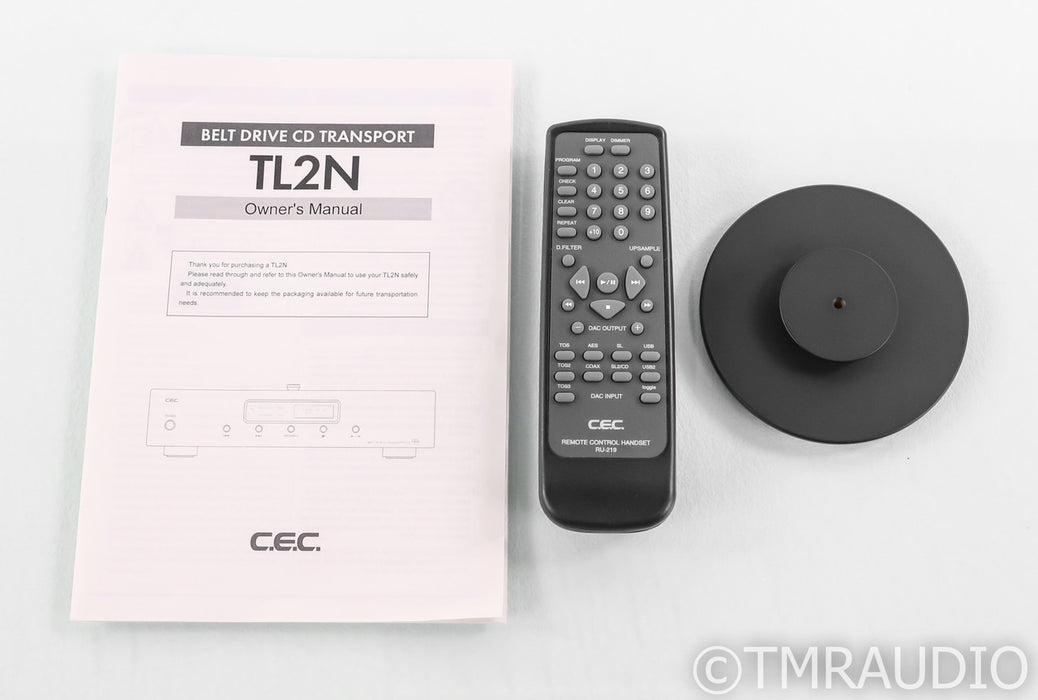 CEC TL2N Belt Drive CD Transport; TL 2N; Remote; Black