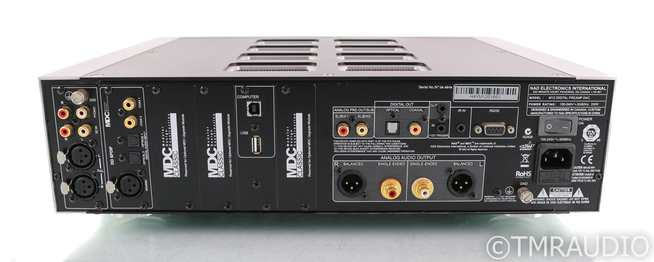 NAD Masters M12 DAC / Preamplifier; M-12; D/A Converter; Remote; MM / MC Phono