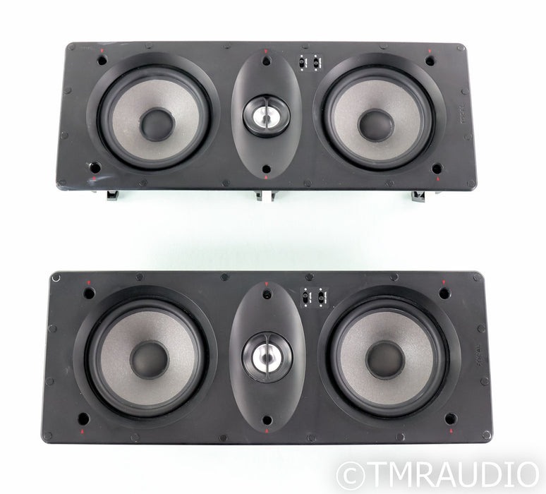 Focal 100 IWLCR 5 In Wall Speakers; IW LCR5; Black Pair w/ White Grills