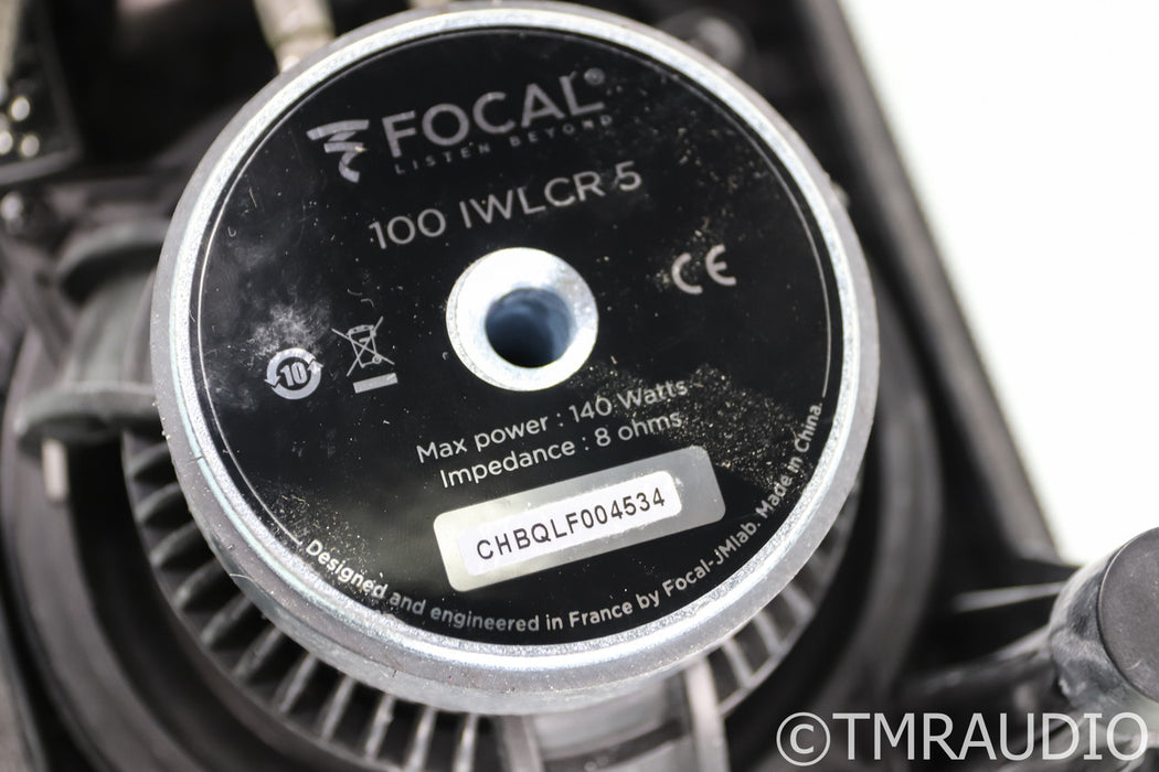 Focal 100 IWLCR 5 In Wall Speakers; IW LCR5; Black Pair w/ White Grills