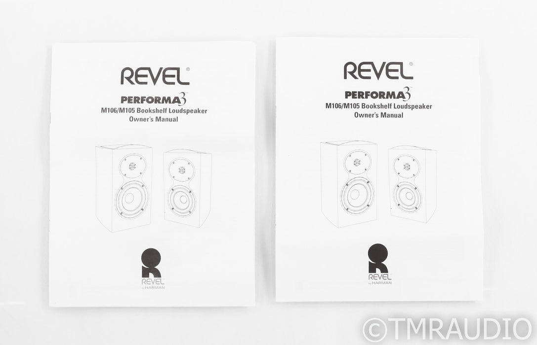 Revel Performa3 M106 Bookshelf Speakers; Walnut Pair; M-106