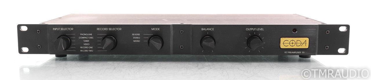 Coda Fet Preamplifier 01 Vintage Stereo Preamplifier; MM Phono