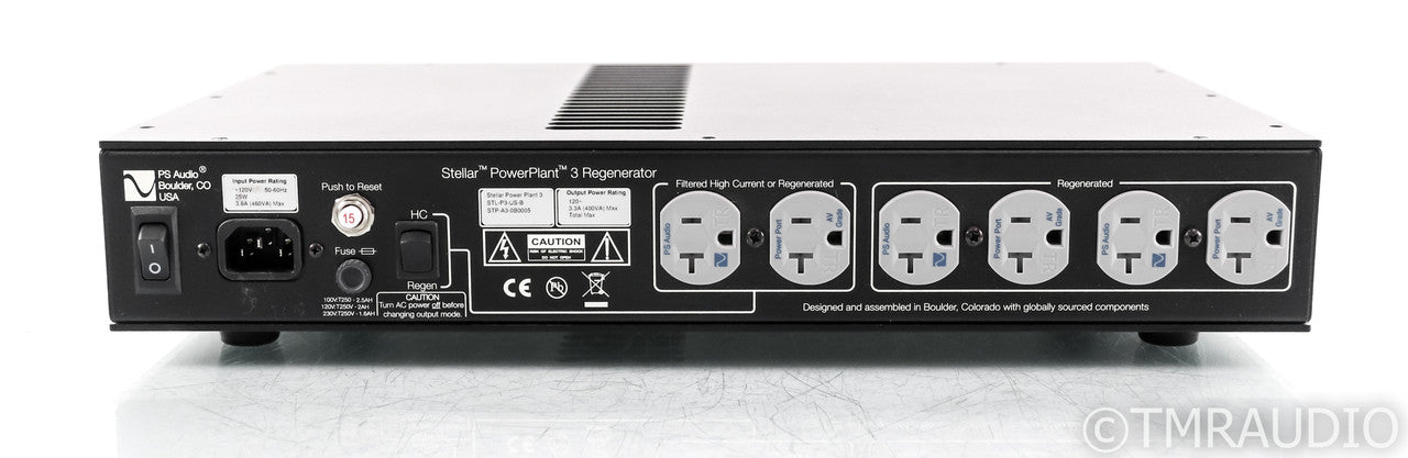 PS Audio Stellar PowerPlant 3 AC Power Line Conditioner; Remote; Black (Used)