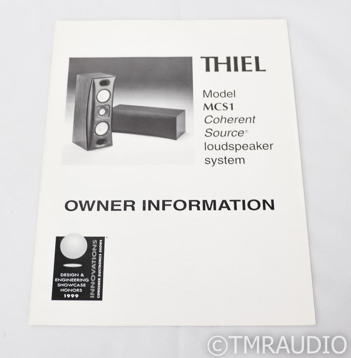Thiel MCS1 Center Channel Speaker; MCS-1