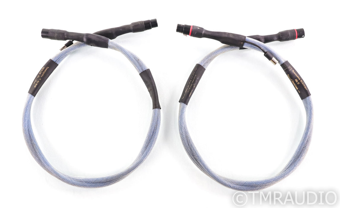 Synergistic Research Resolution Reference MK II XLR Cables; 1m Pair Balanced