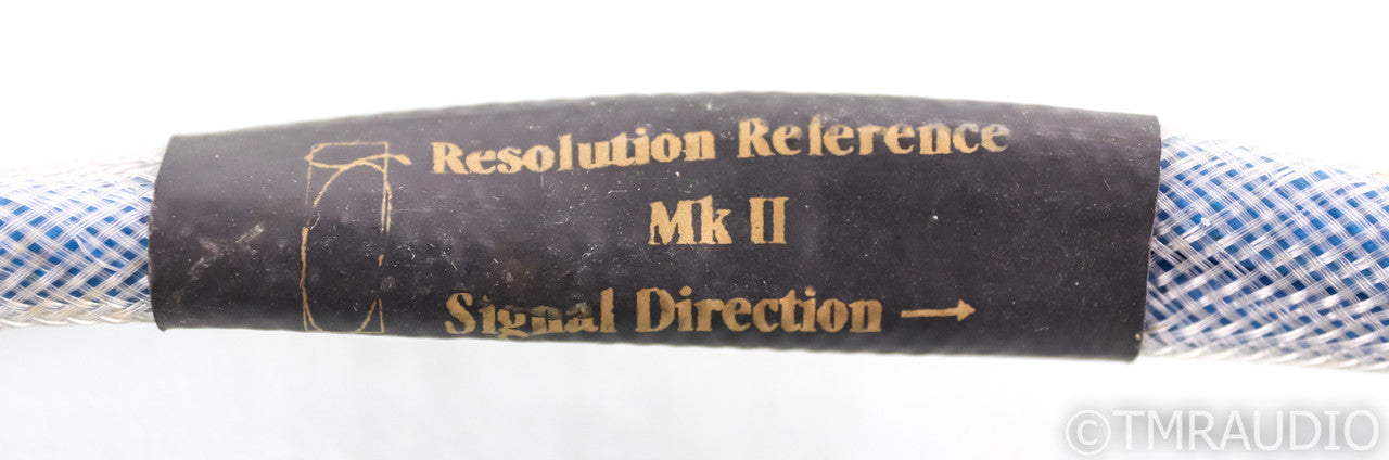 Synergistic Research Resolution Reference MK II XLR Cables; 1m Pair Balanced
