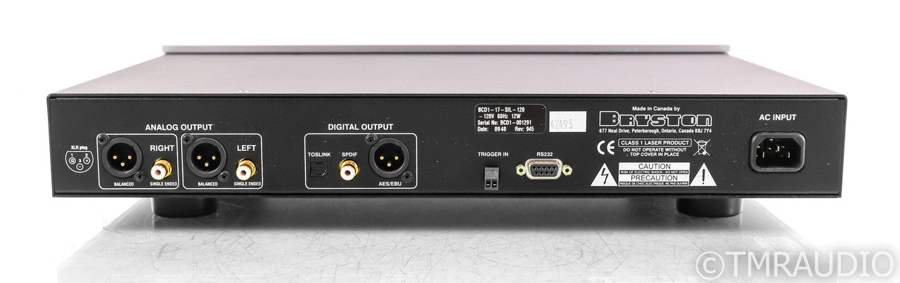 Bryston BCD-1 CD Player; BCD1; Silver; 17"