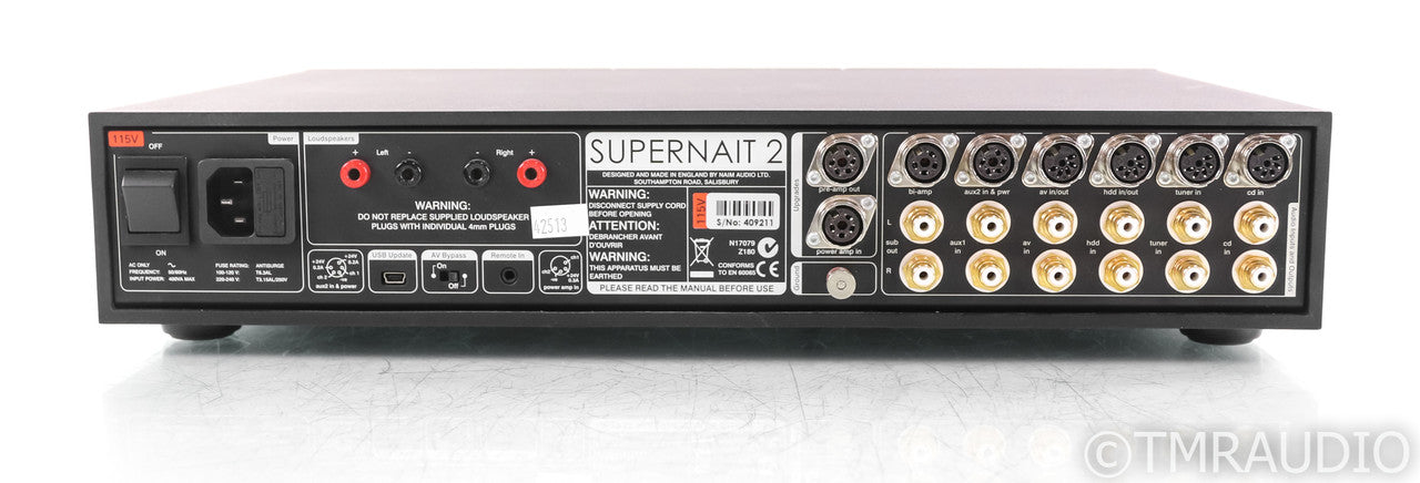 Naim SuperNait 2 Stereo Integrated Amplifier; Black; Remote
