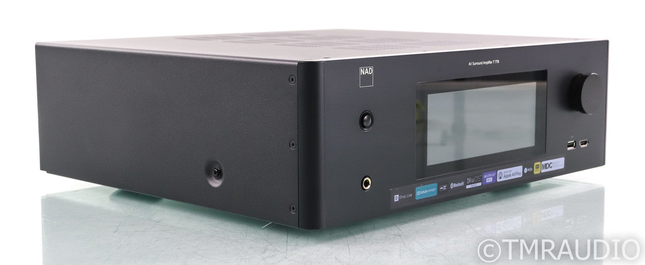 NAD T 778 9.2 Channel Home Theater Receiver; Remote; BluOS; MM Phono