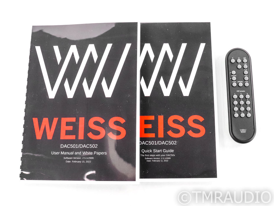 Weiss DAC 502 D/A Converter; Silver; Balanced Headphone Amp (Open Box)