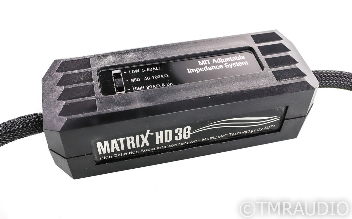 MIT Matrix HD 36 RCA Cables; 1m Pair Interconnects