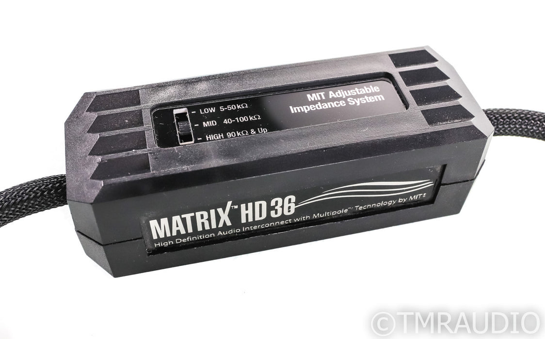 MIT Matrix HD 36 RCA Cables; 1m Pair Interconnects