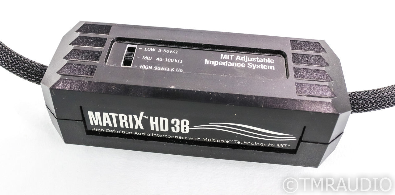 MIT Matrix HD 36 RCA Cables; 1m Pair Interconnects