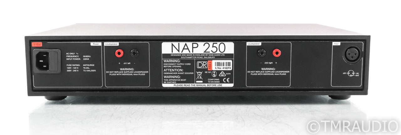 Naim NAP 250 DR Stereo Power Amplifier; Black; NAP350DR