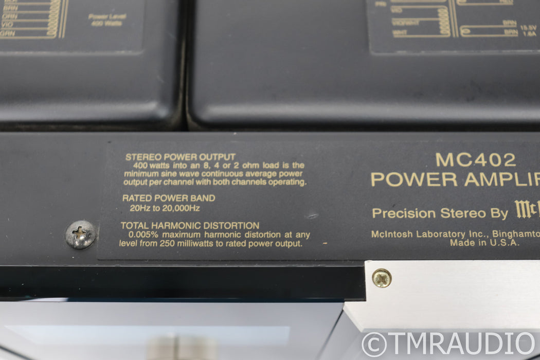 McIntosh MC402 Stereo Power Amplifier; MC-402