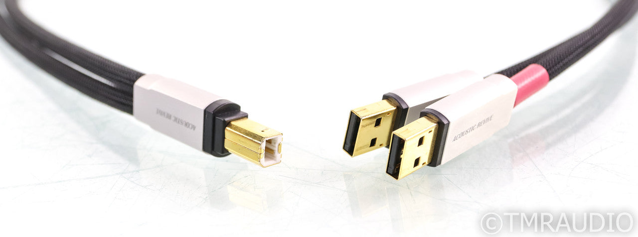 Acoustic Revive USB-1. OSB Cable; 3ft Digital Interconnect; USB-B to Dual USB-A