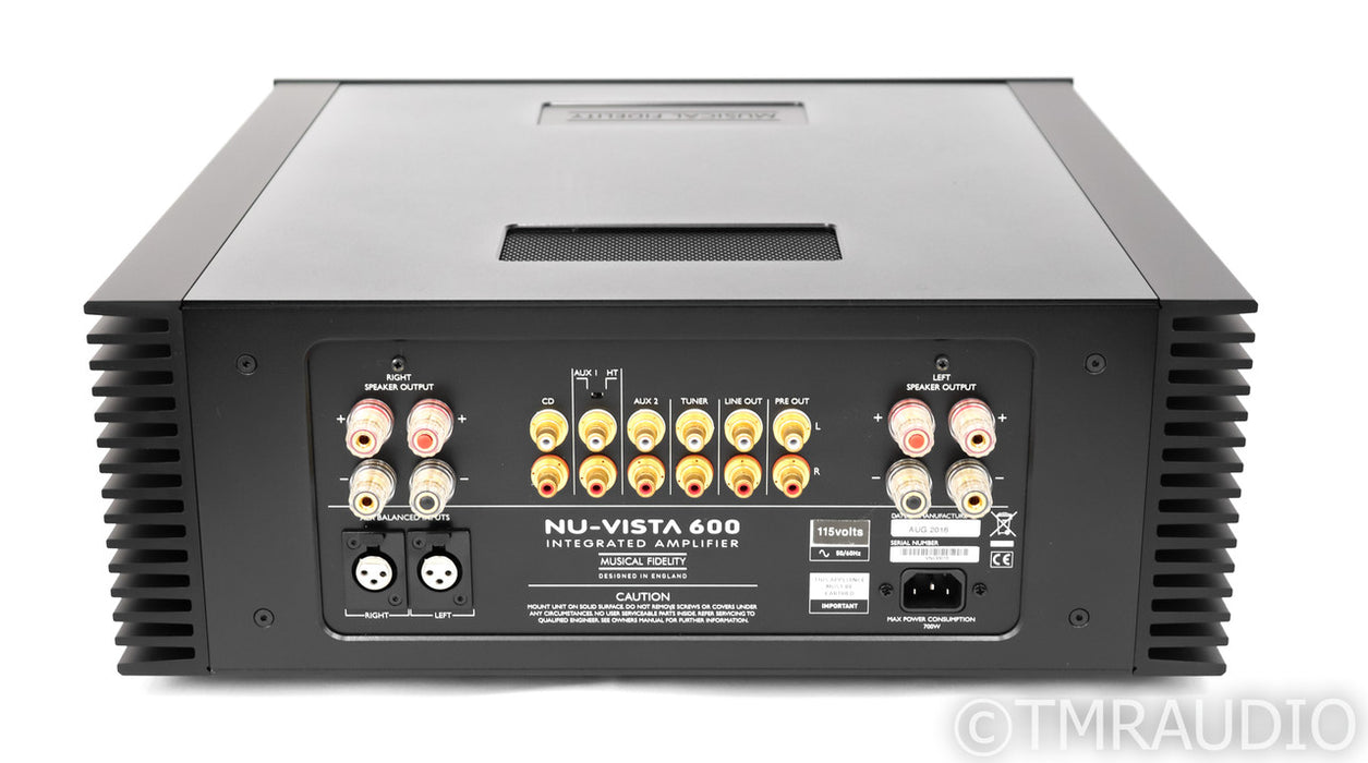 Musical Fidelity Nu-Vista 600 Stereo Integrated Amplifier; Black (Open Box)