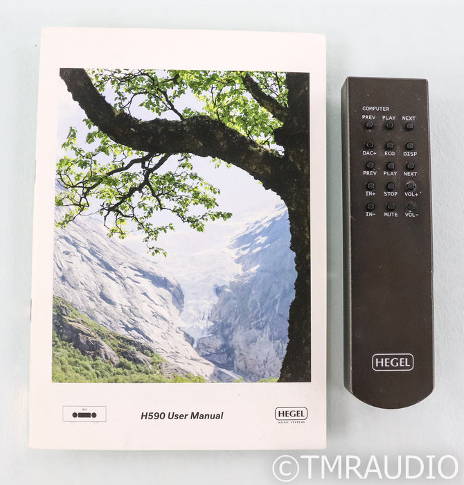 Hegel H590 Stereo Integrated Amplifier; Remote; Black; Wireless / DAC