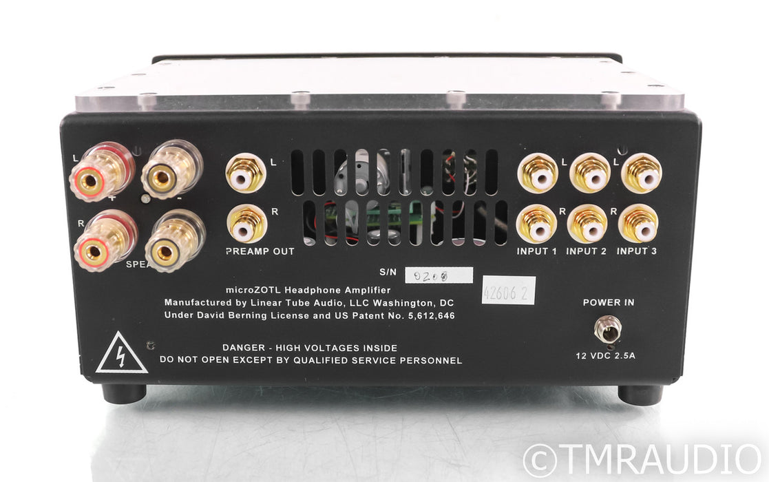 Linear Tube Audio MicroZOTL MZ2 Tube Headphone Amplifier; LPS; Remote