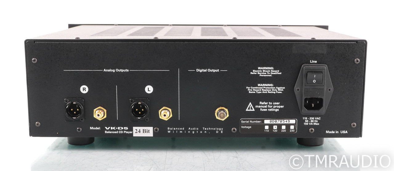 BAT VK-D5SE 24-bit Tube CD Player; Black; Remote; VK5DSE